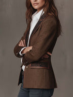 Violet | Herringbone Panel Blazer