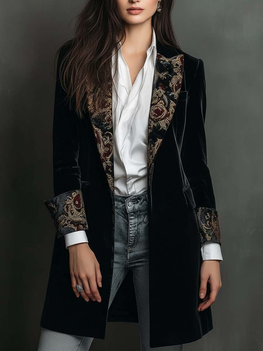 Adelaide | Baroque-Trim Tailored Blazer