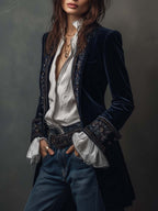 Matilda | Embroidered Longline Jacket