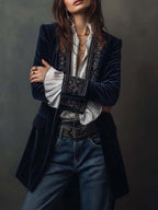 Matilda | Embroidered Longline Jacket