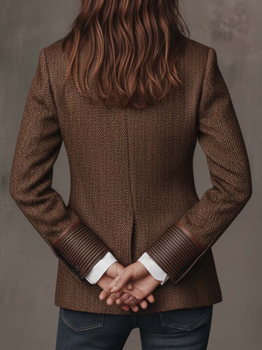 Violet | Herringbone Panel Blazer