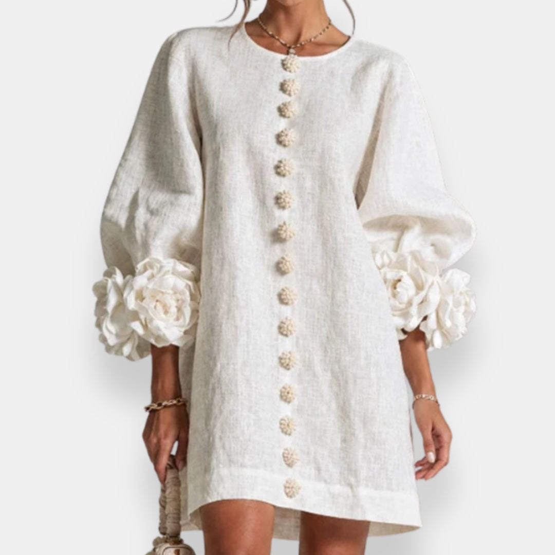 Evelyn | Textured Floral Dress
