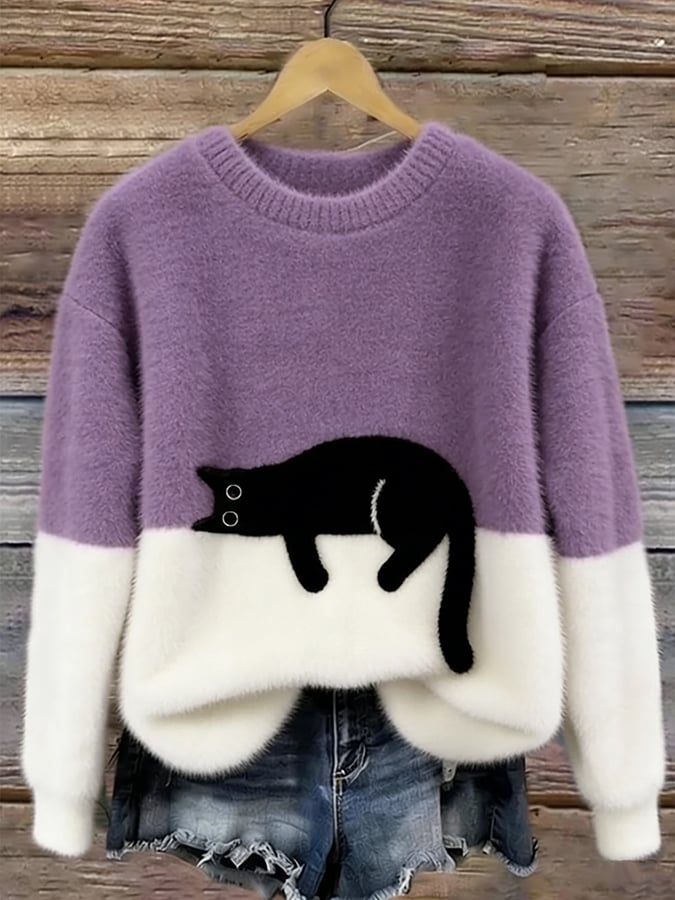 Amy | Cosy Cat Knit Sweater