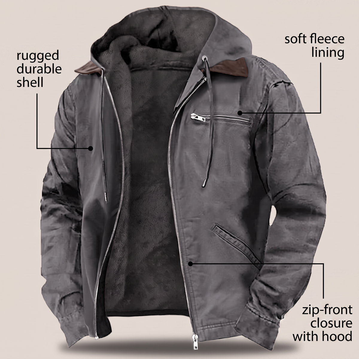 Fletcher | Classic Full-Zip Hooded Jacket