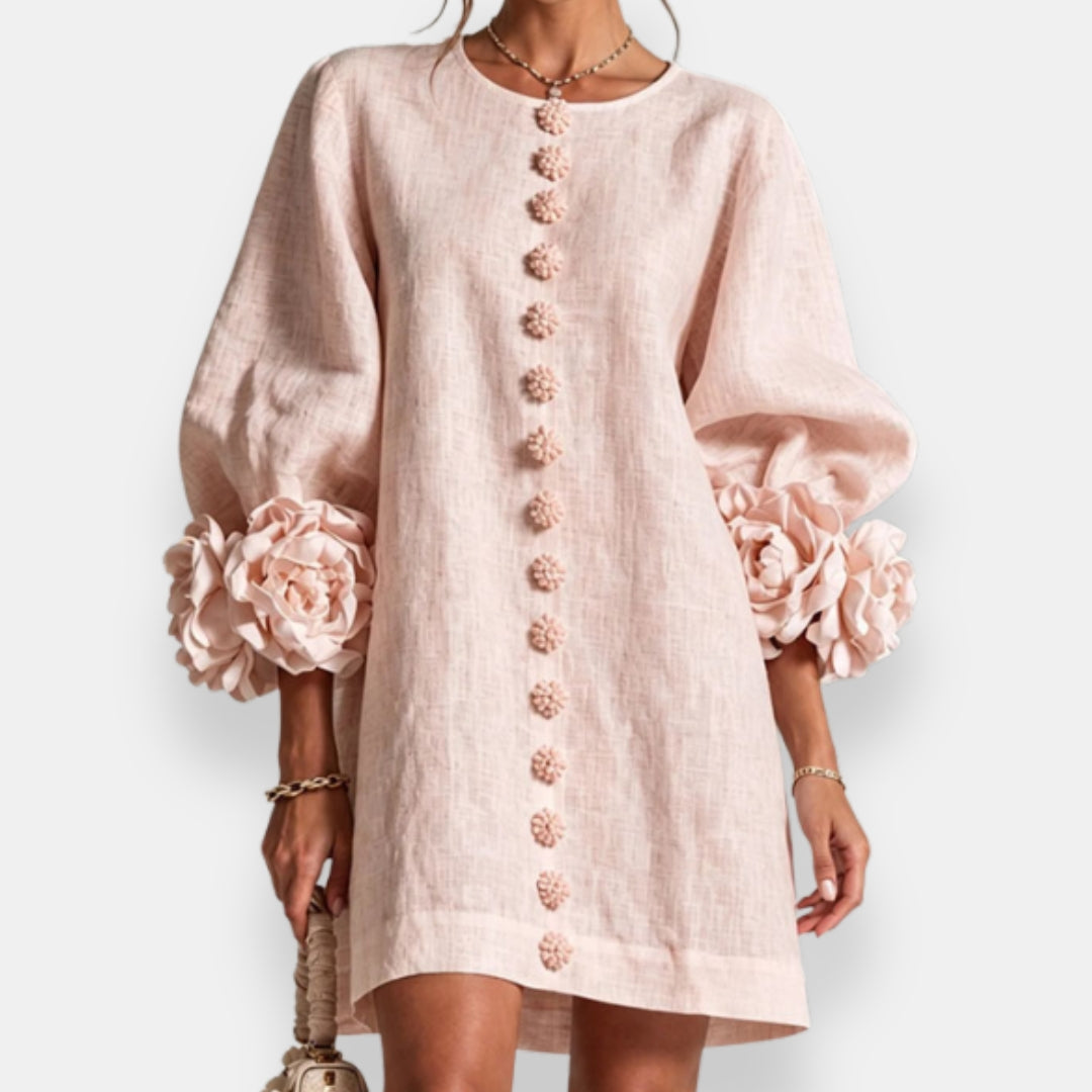 Evelyn | Textured Floral Dress