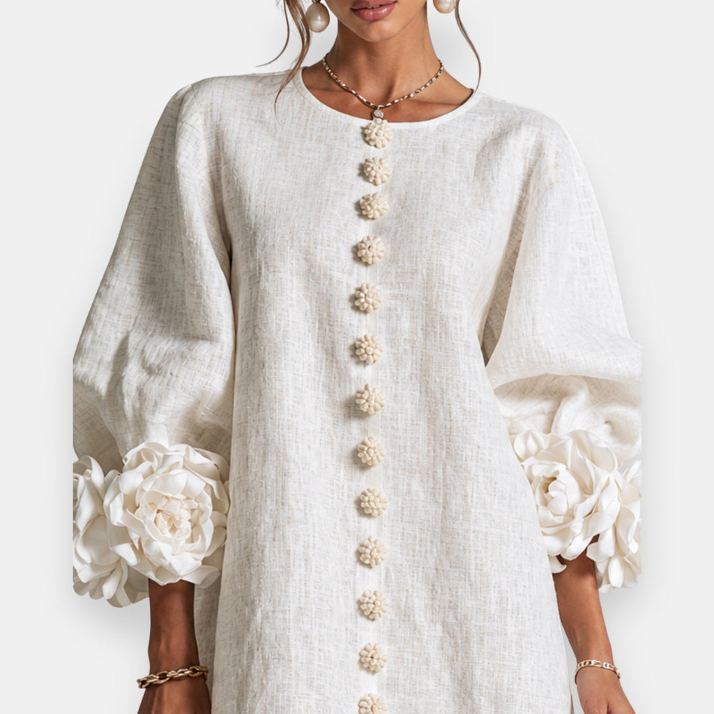Evelyn | Textured Floral Dress