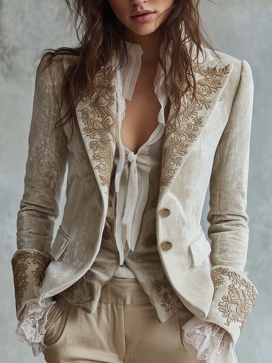 Lydia | Embroidered Tailored Blazer