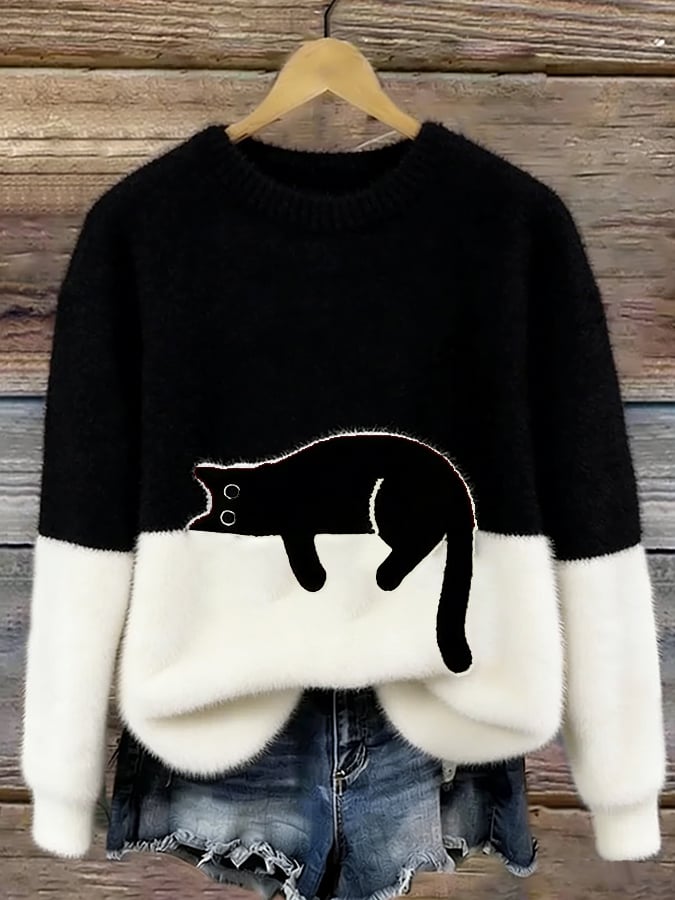Amy | Cosy Cat Knit Sweater