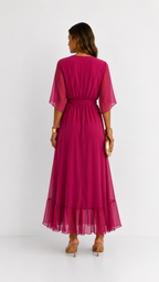 Isabelle™ | Elegant Chiffon Wrap Maxi Dress