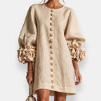 Evelyn | Textured Floral Dress