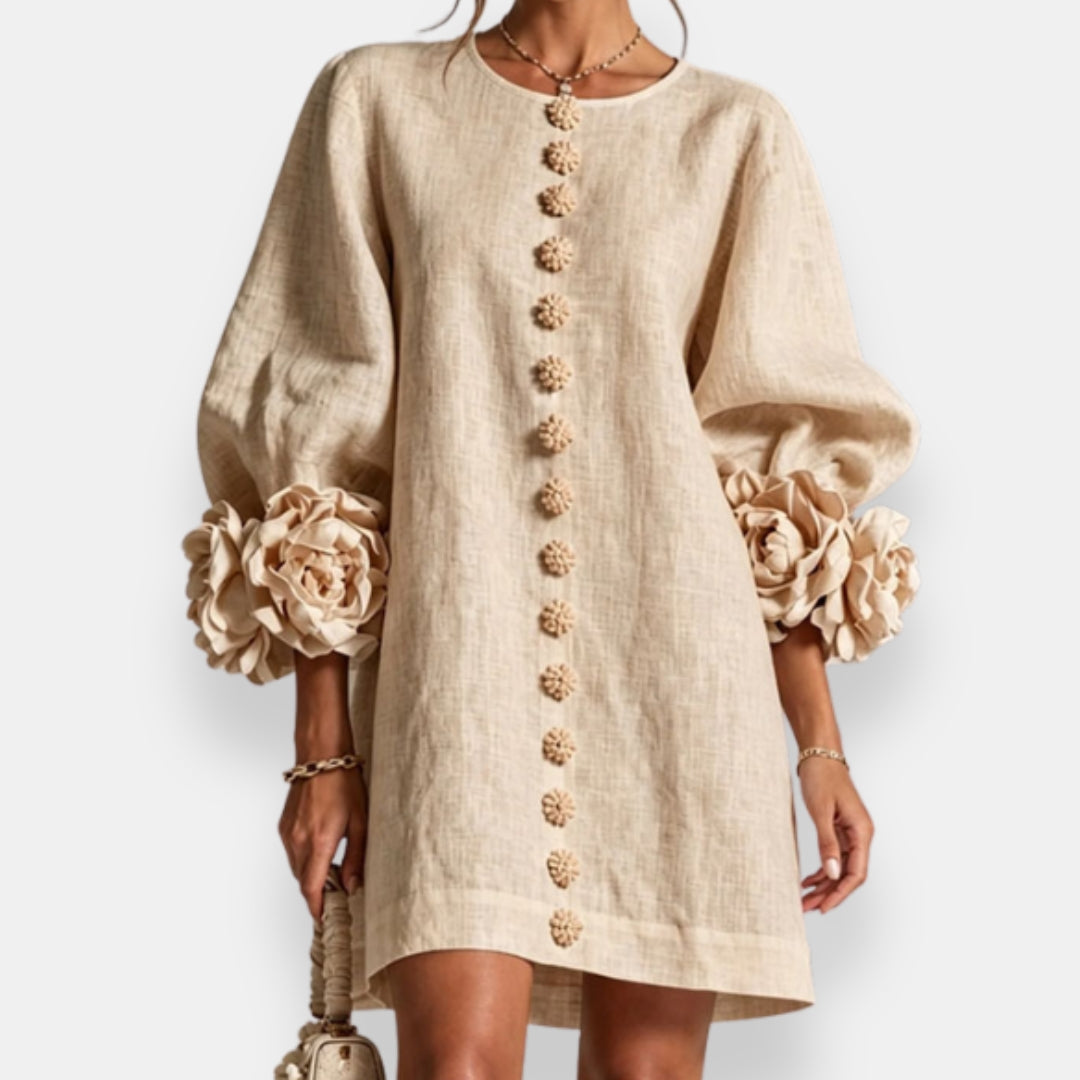 Evelyn | Textured Floral Dress