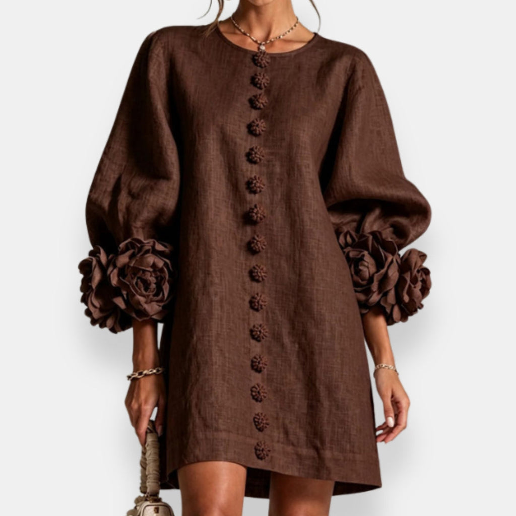 Evelyn | Textured Floral Dress