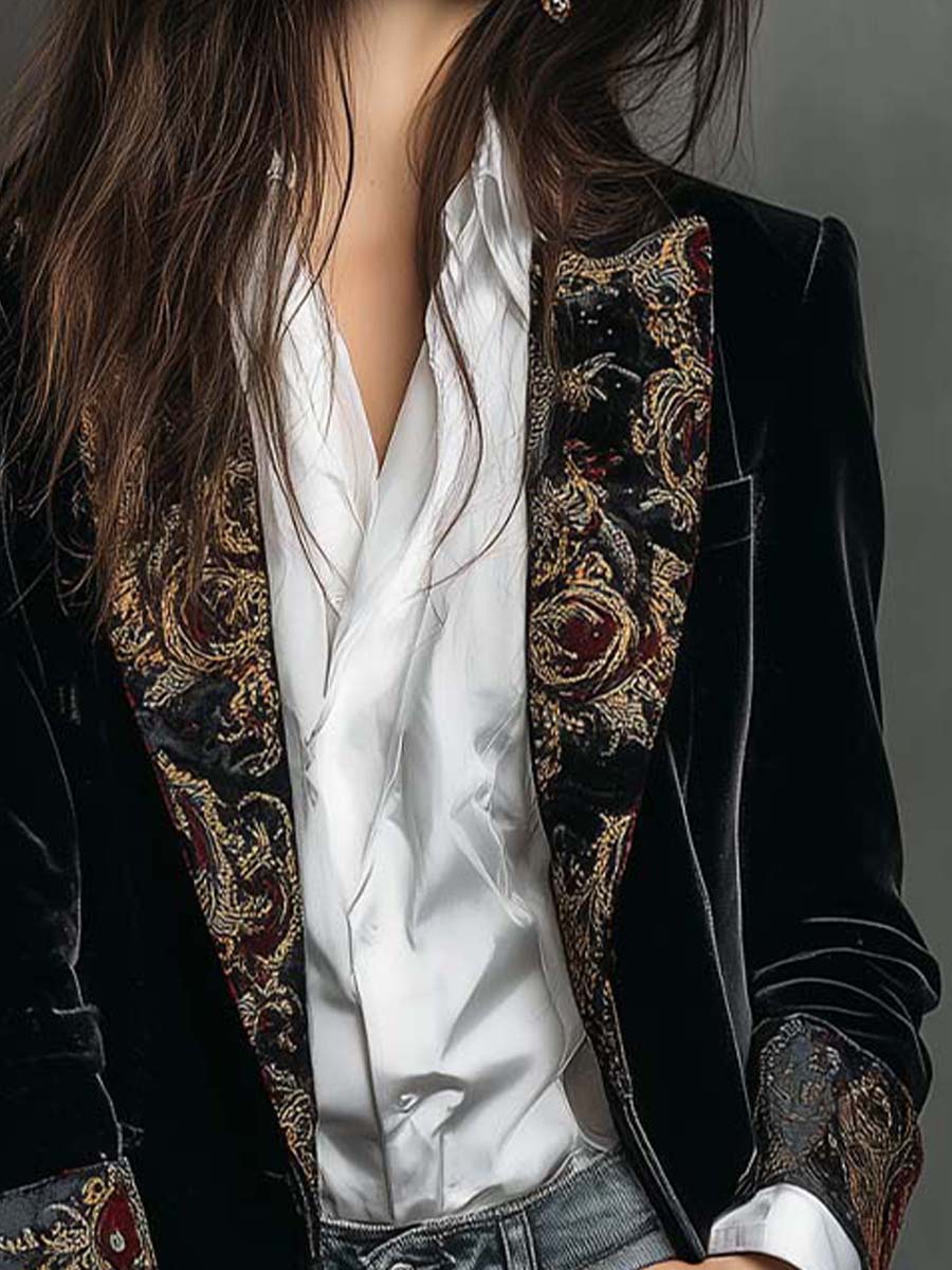Adelaide | Baroque-Trim Tailored Blazer