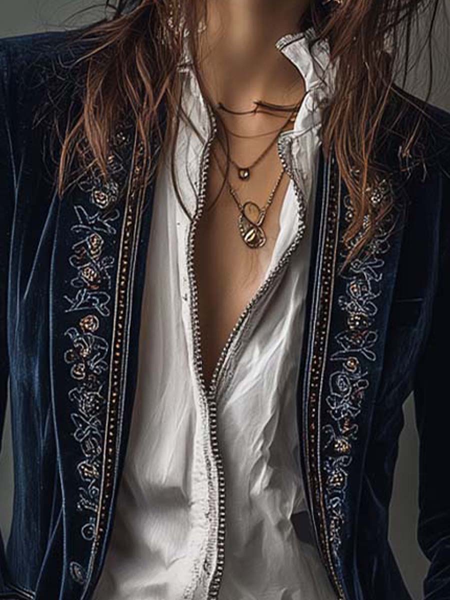 Matilda | Embroidered Longline Jacket