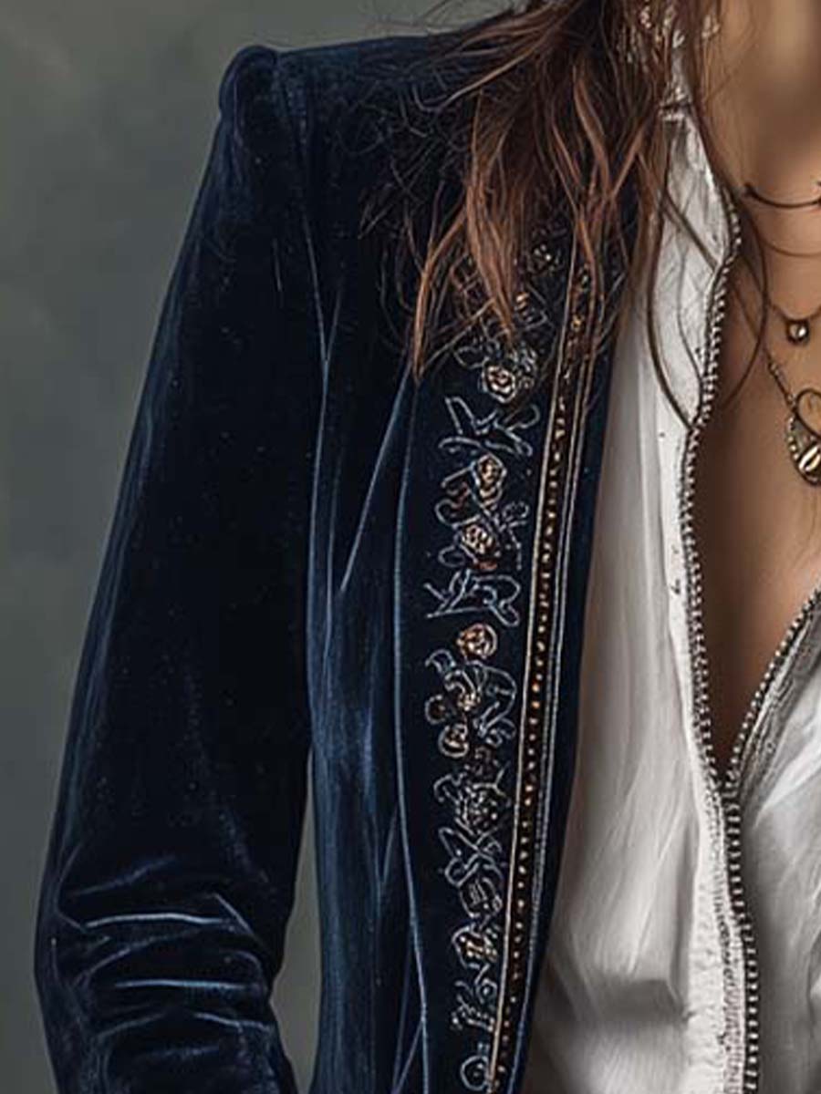 Matilda | Embroidered Longline Jacket
