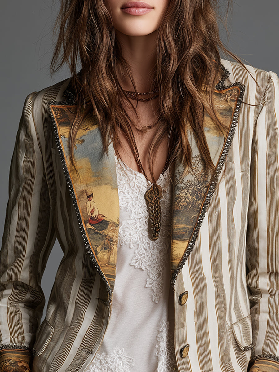 Camille | Artful Striped Blazer