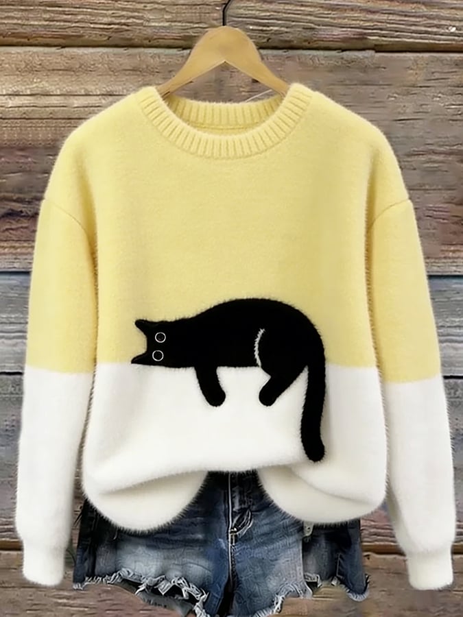 Amy | Cosy Cat Knit Sweater