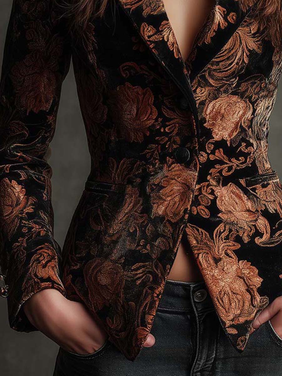 Isobel | Ornate Floral Tailored Blazer