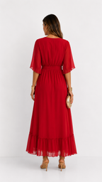 Isabelle™ | Elegant Chiffon Wrap Maxi Dress