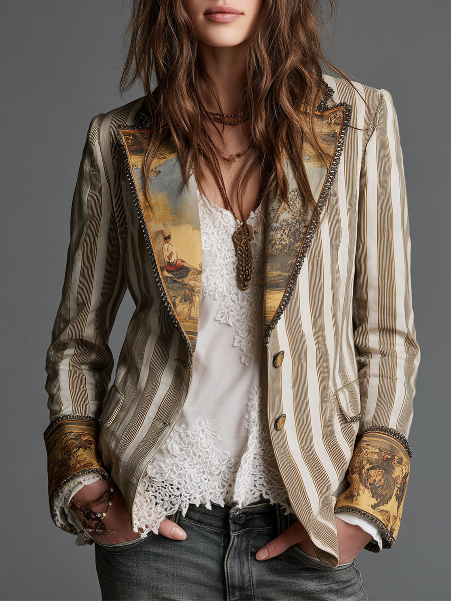 Camille | Artful Striped Blazer