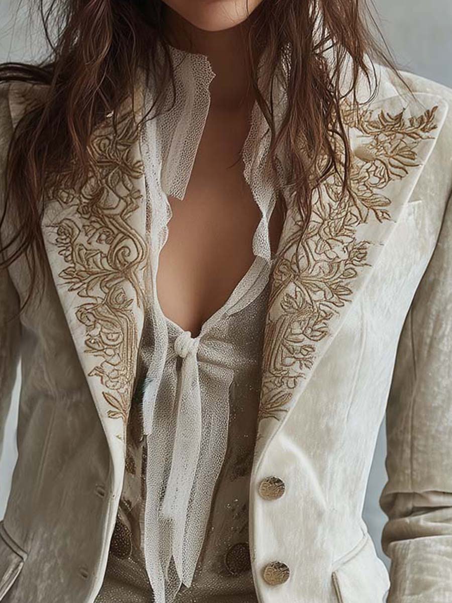 Lydia | Embroidered Tailored Blazer