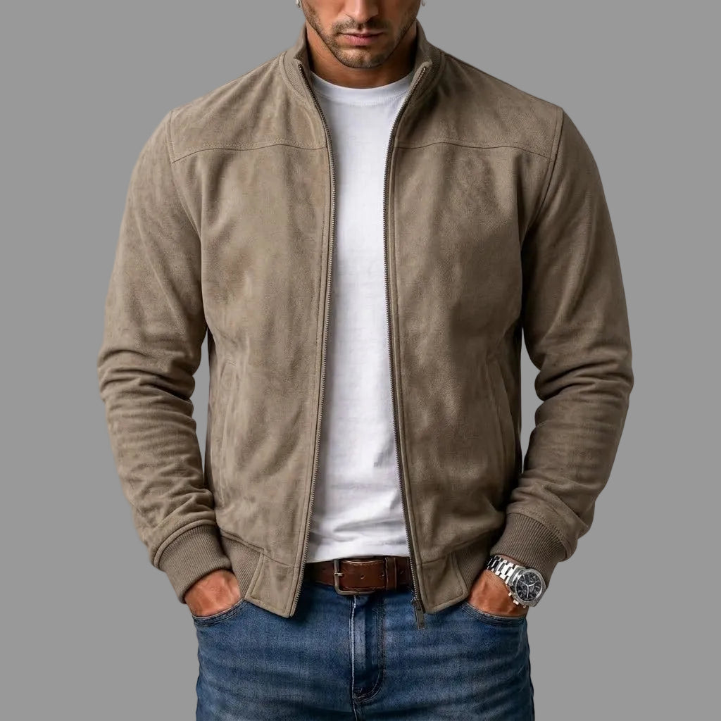 Edward | Classic Suede Bomber Jacket