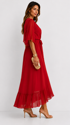 Isabelle™ | Elegant Chiffon Wrap Maxi Dress