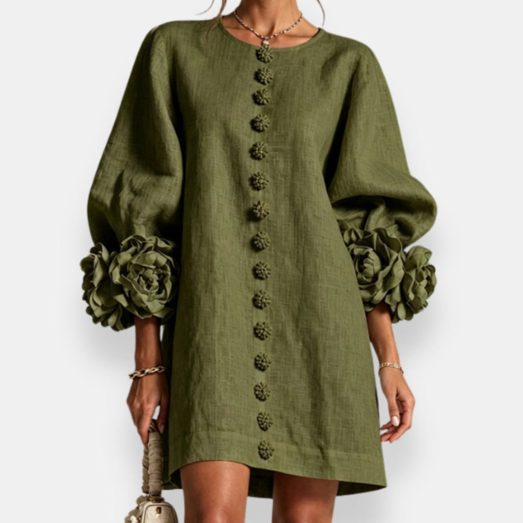 Evelyn | Textured Floral Dress