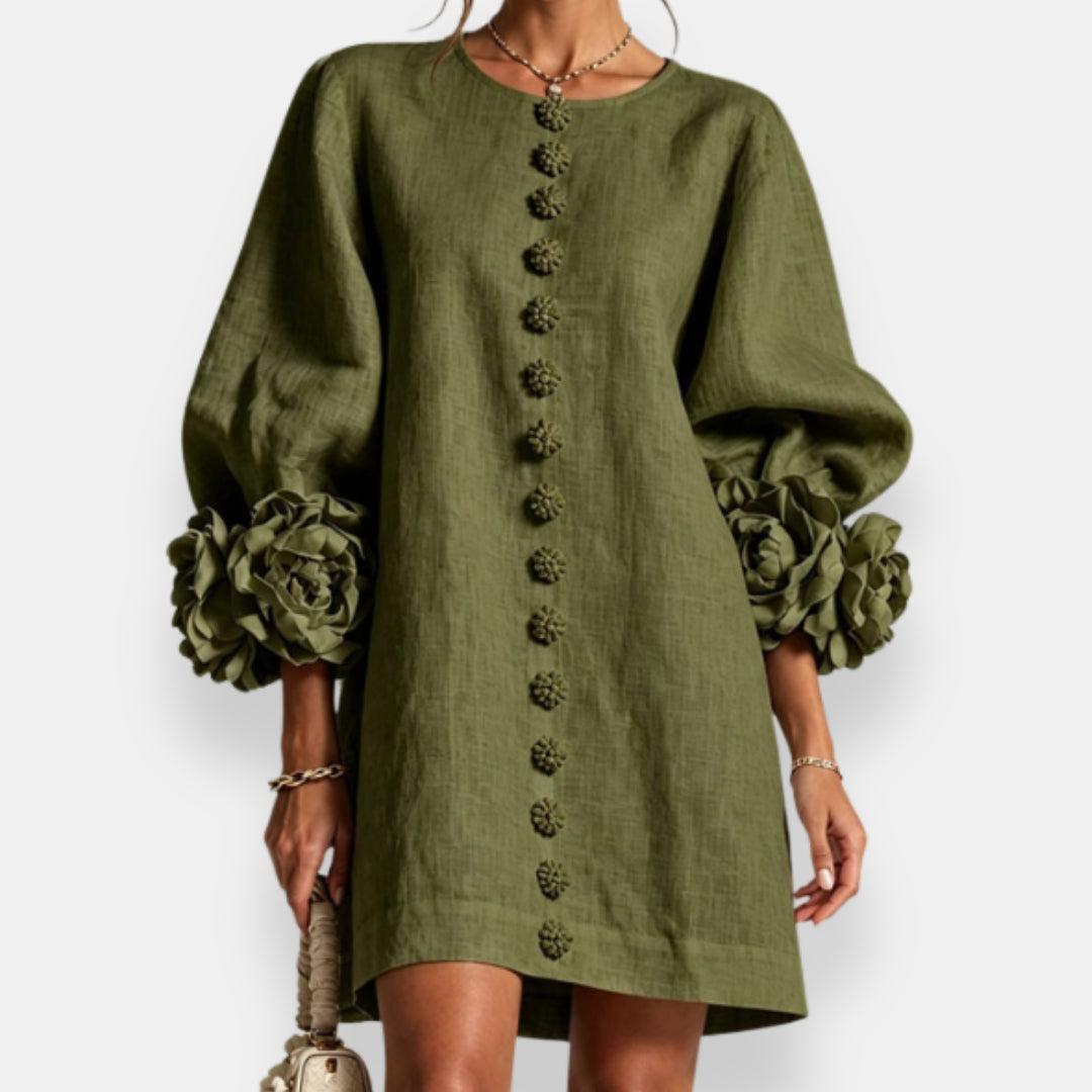 Evelyn | Textured Floral Dress