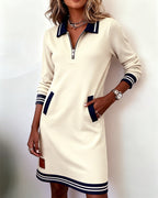 Charlotte | Classic Zip Polo Dress