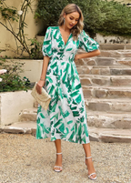 Estella | Flattering Floral Midi Dress