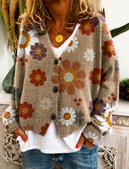 Delilah | Printed Knit Cardigan