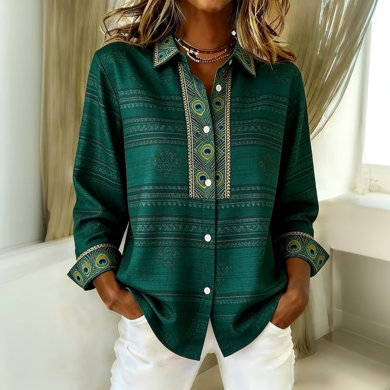 Sophie | Feather Print Blouse