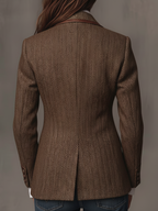 Violet | Herringbone Panel Blazer