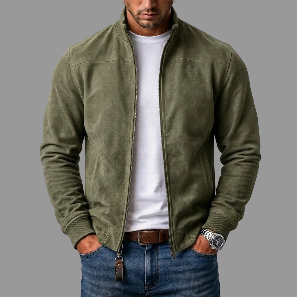Edward | Classic Suede Bomber Jacket