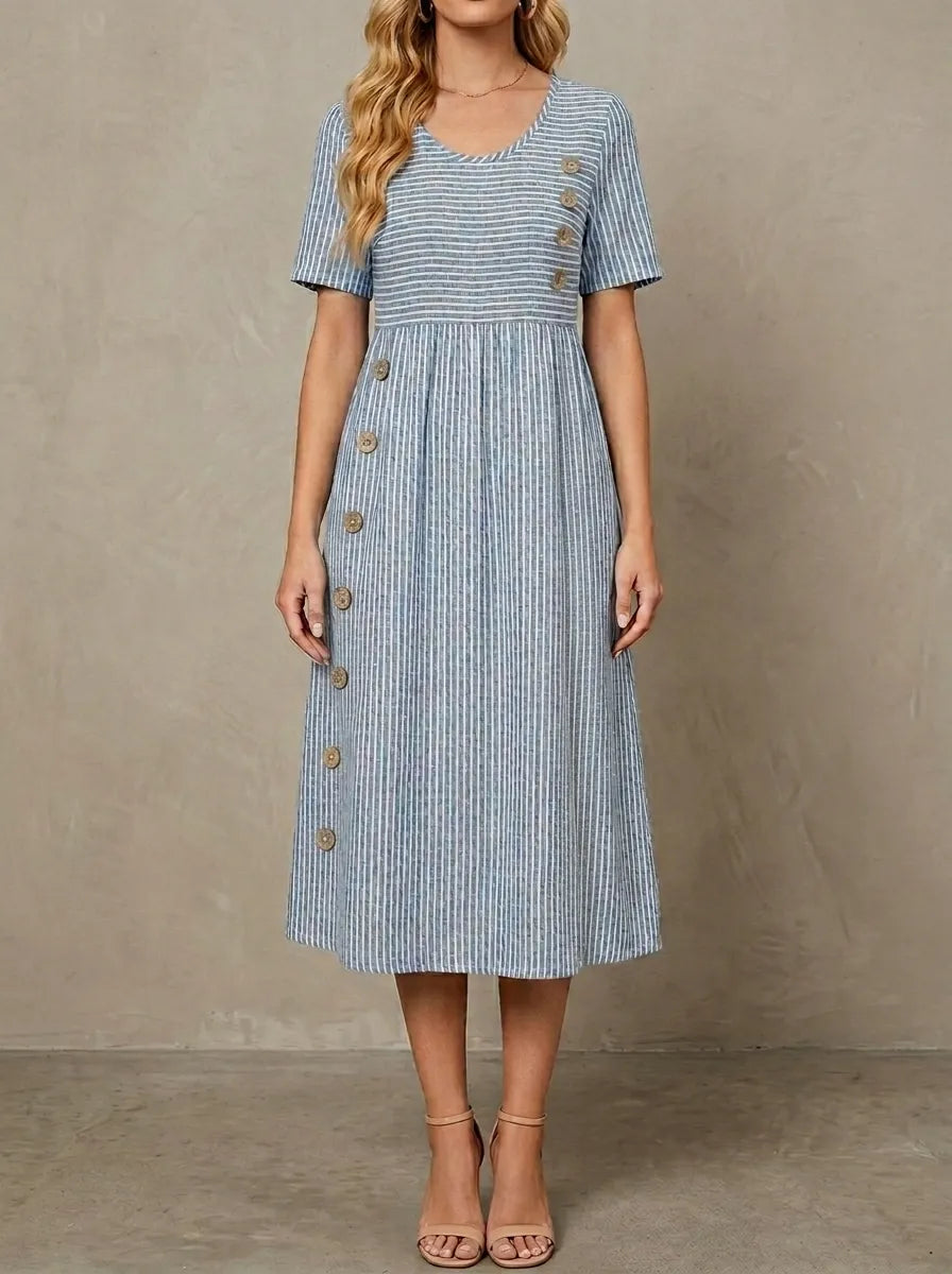 Riviera | Striped Midi Dress