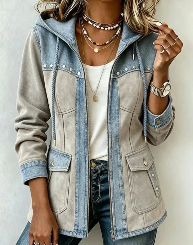 Isla | Two-Tone Hooded Jacket