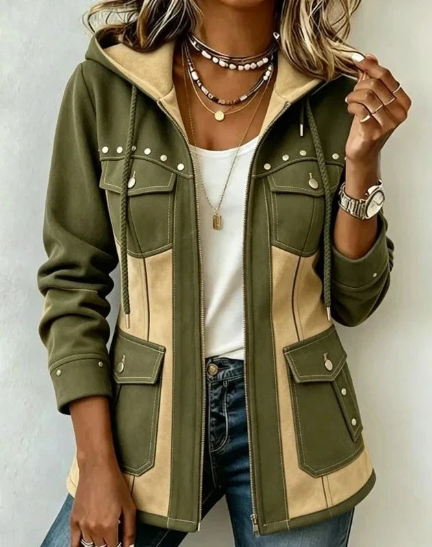 Isla | Two-Tone Hooded Jacket
