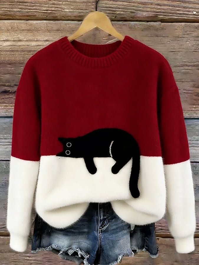 Amy | Cosy Cat Knit Sweater