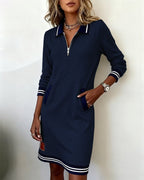 Charlotte | Classic Zip Polo Dress