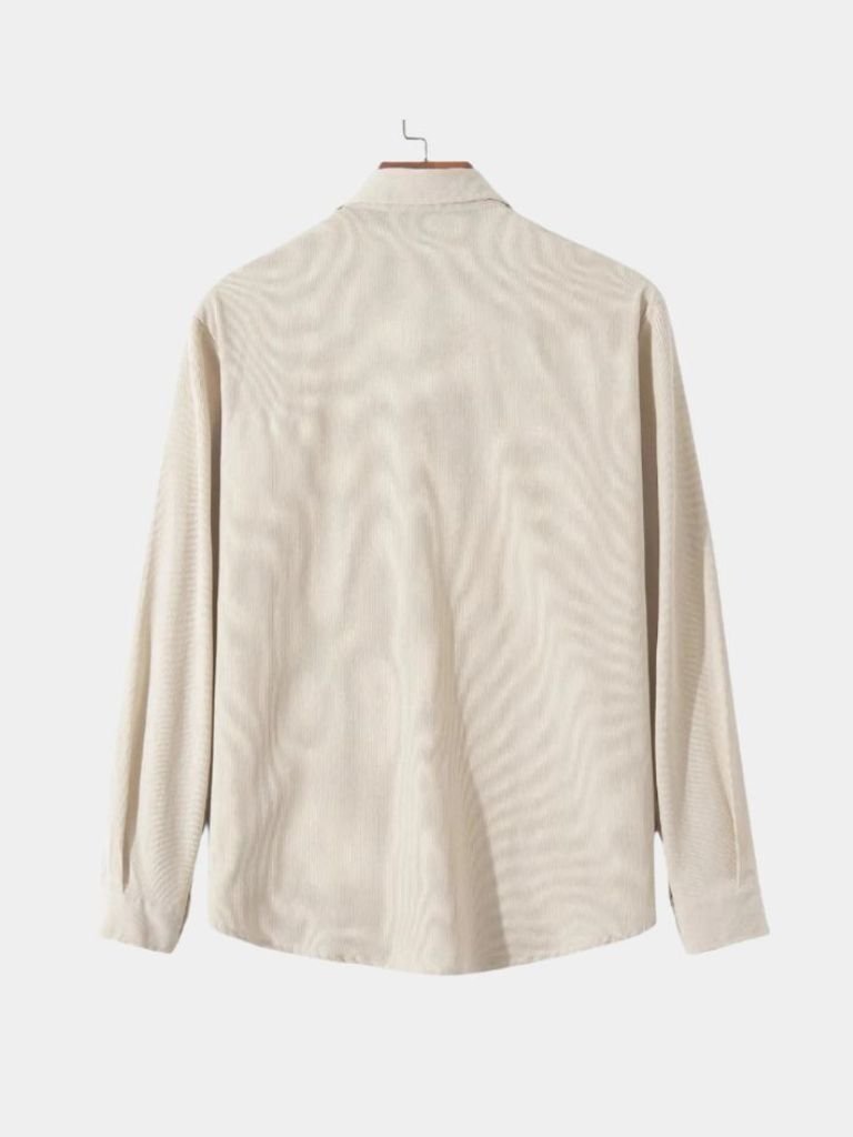 Casual Solid Corduroy Shirt