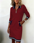Charlotte | Classic Zip Polo Dress