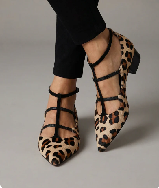 Ruby | Women's Leopard Strap Heels