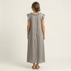 JOSETTE | ELEGANT RUFFLE V-NECK MAXI DRESS