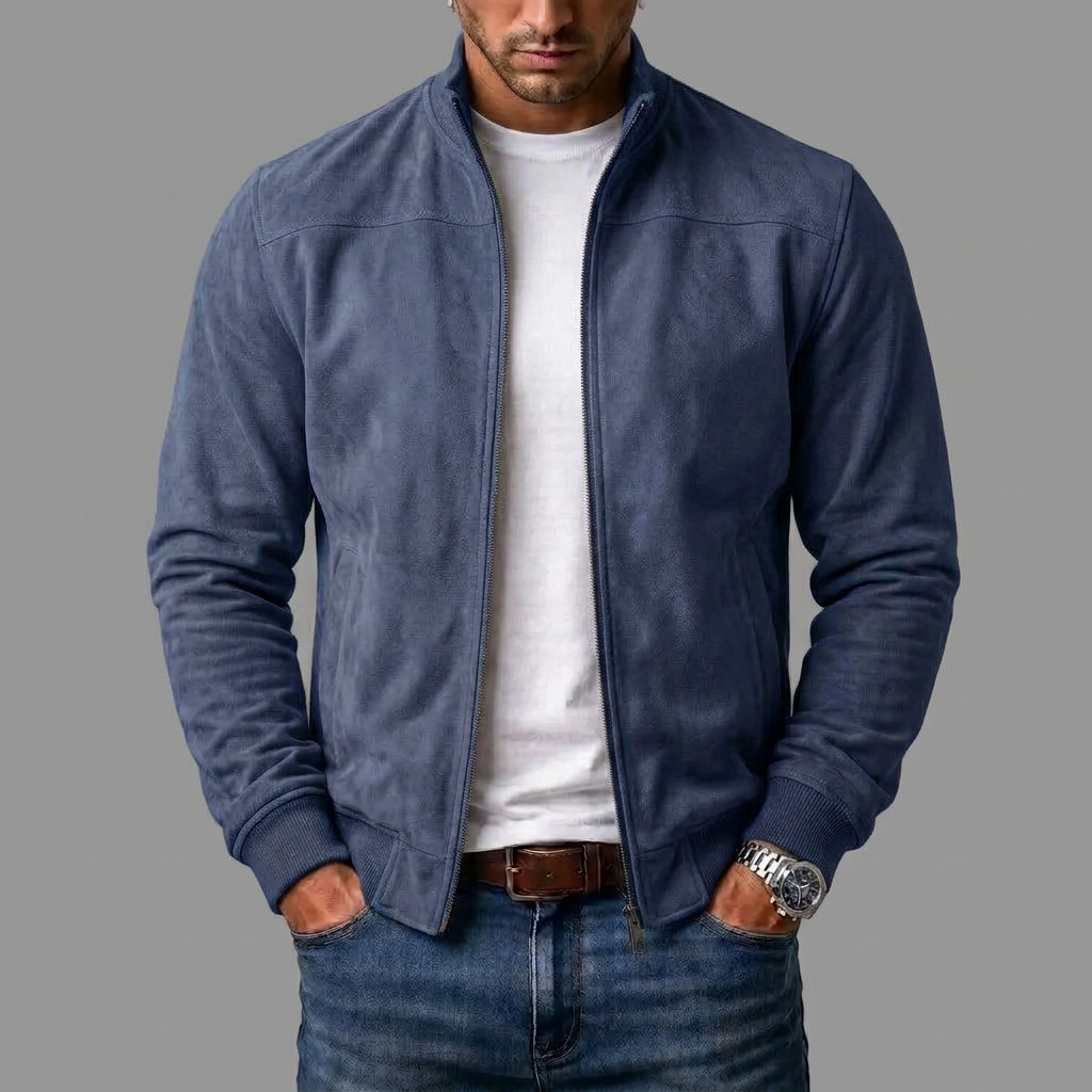 Edward | Classic Suede Bomber Jacket