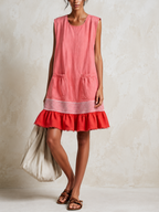 Coral | Ruffle Hem Dress