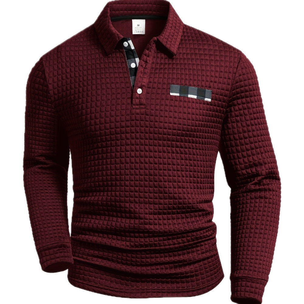 Declan | Textured Long-Sleeve Polo