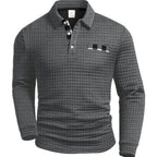 Declan | Textured Long-Sleeve Polo