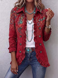 Fayrene | Bohemian Paisley Ruffle Jacket