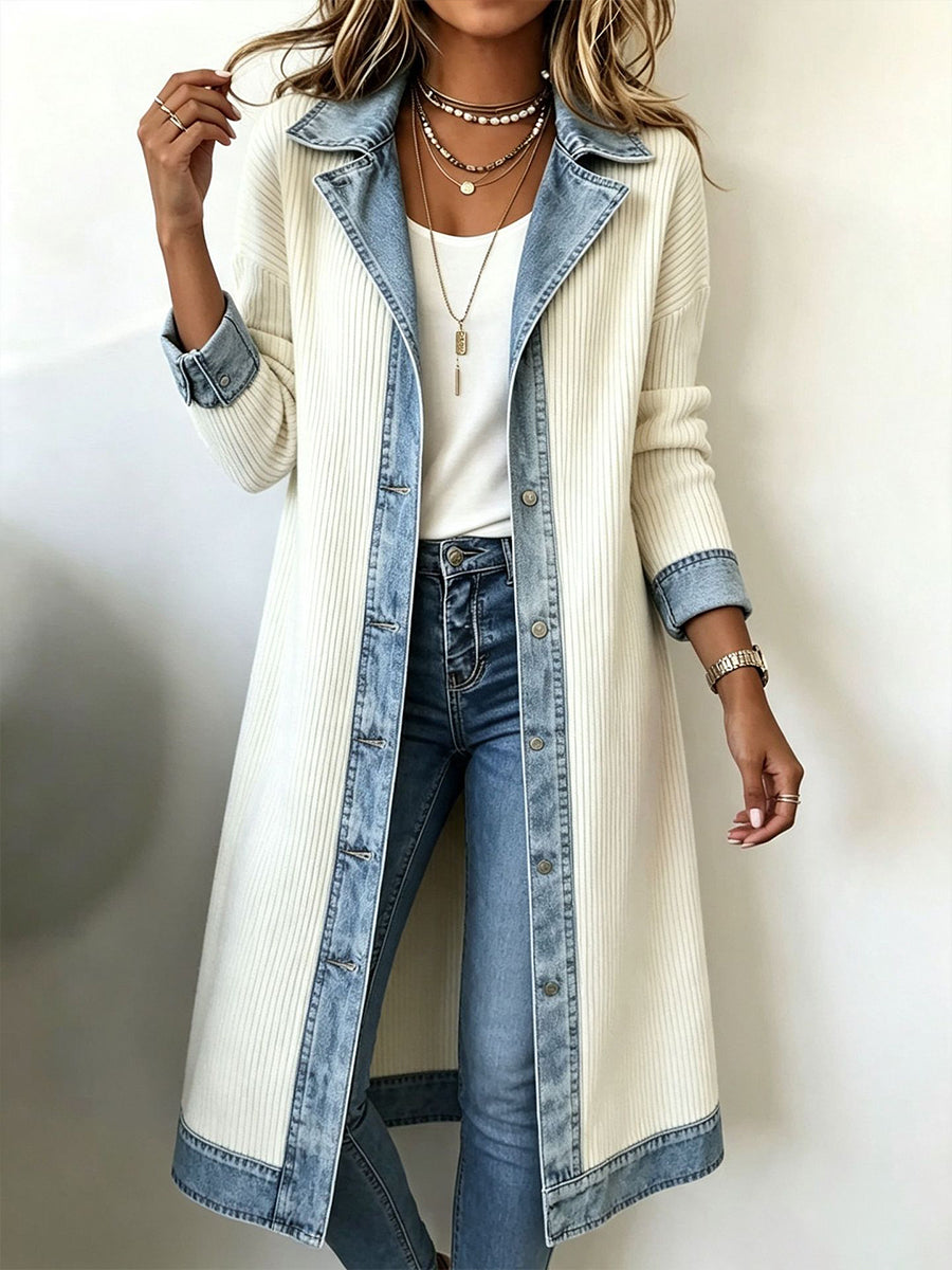 Bethany | Long Denim-Style Cardigan